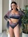 Яскравий роздільний купальник з тунікою PLUS SIZE леопардовий принт SW1532-4XL фото 1