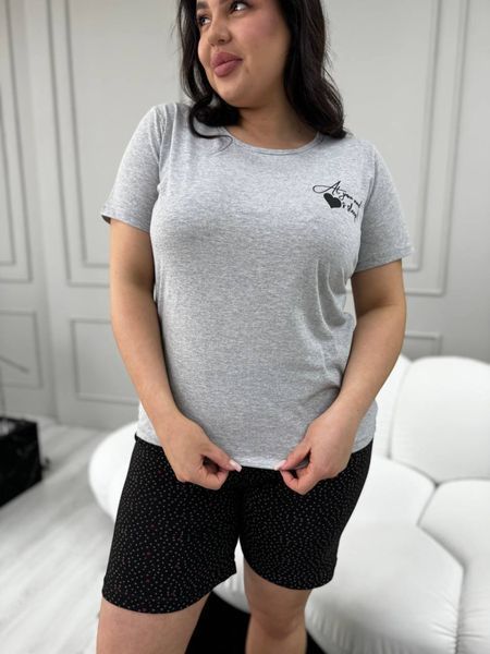 Домашній одяг, сіра піжама PLUS SIZE DO2777-4XL фото