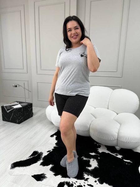 Домашній одяг, сіра піжама PLUS SIZE DO2777-4XL фото