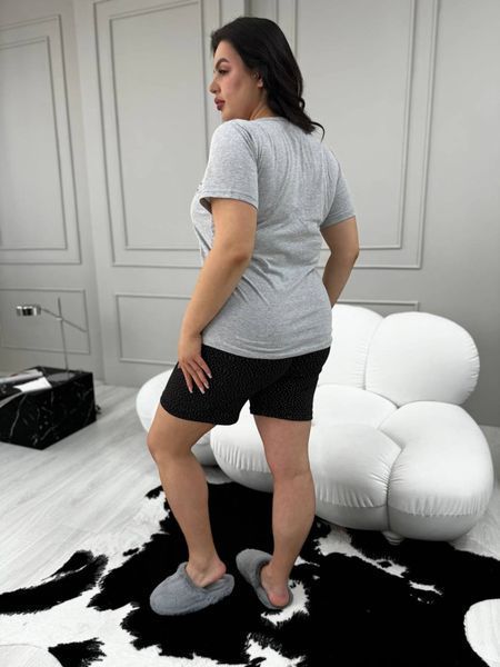 Домашній одяг, сіра піжама PLUS SIZE DO2777-4XL фото