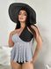 Стильний чорно-білий купальник танкіні PLUS SIZE SW1546-4XL фото 1
