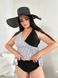 Стильний чорно-білий купальник танкіні PLUS SIZE SW1546-4XL фото 2