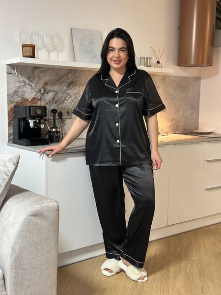 Стильна шовкова піжама для дівчат PLUS SIZE DO2970-5XL фото